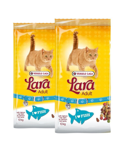 VERSELE-LAGA Lara krmivo pro dospělé kočky s lososem 20 kg (2 x 10 kg)