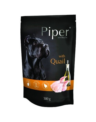 DOLINA NOTECI PIPER Animals s křepelkou 500 g mokrého krmiva pro psy