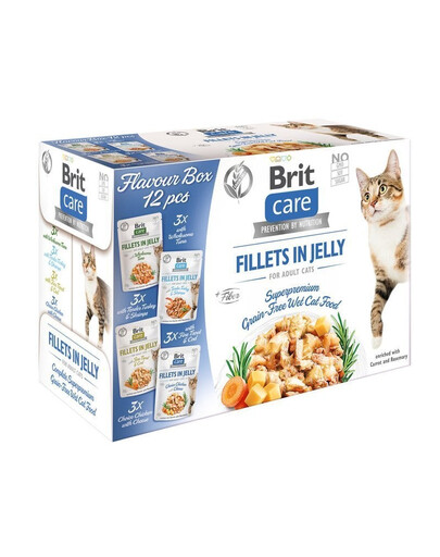 BRIT Care Cat Flavour Box in Jelly 12x85g smíšené příchutě v želé
