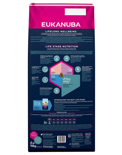 EUKANUBA Active Adult Medium Breeds Chicken bohatá na čerstvé kuře 15 kg