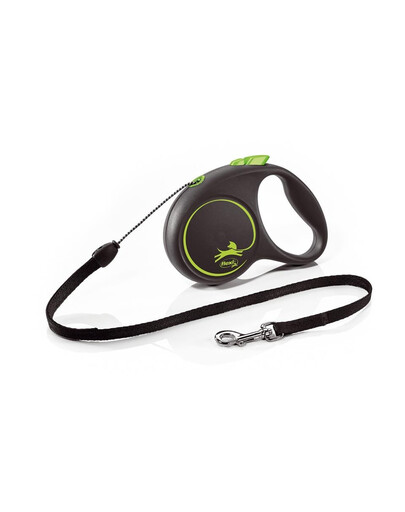 FLEXI Vodítko Black Design S Cord 5 m zelená