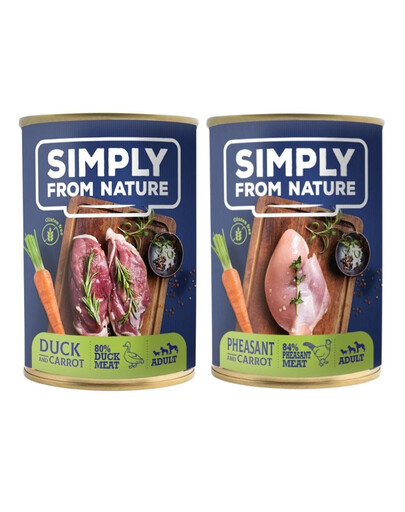 SIMPLY FROM NATURE Konzervy s bažantem a kachnou 400 g x 12ks
