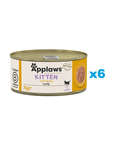 Levně APPLAWS Kitten Jelly Kuřecí prsa 6x70 g
