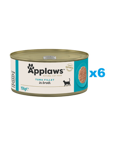 Levně APPLAWS Cat Adult Tuňák ve vývaru 6x156 g
