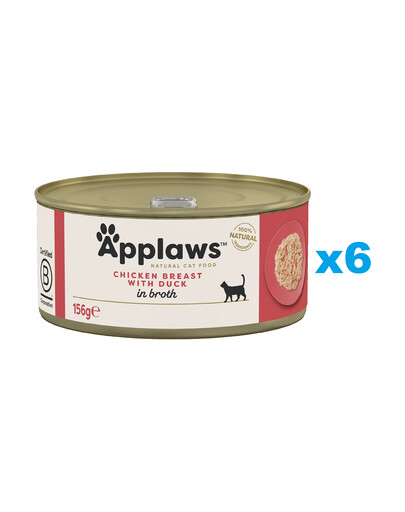 APPLAWS Cat Adult Chicken Breast with Duck in Broth 6x156g