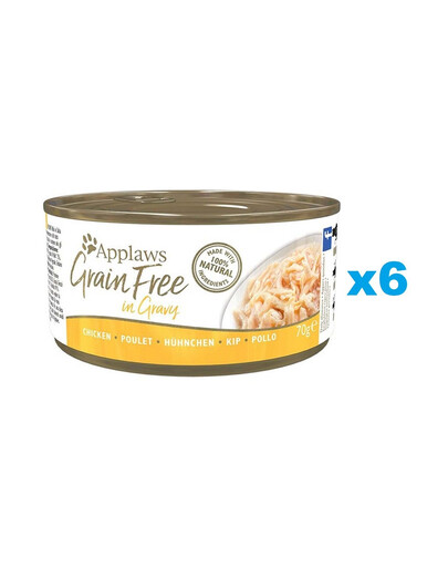 APPLAWS Cat Adult Grain Free Kuřecí prsa v omáčce 6x70 g