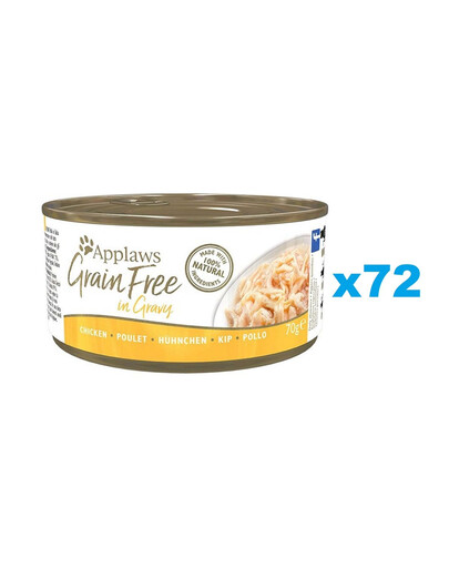 APPLAWS Cat Adult Grain Free Kuře v omáčce 72x70 g
