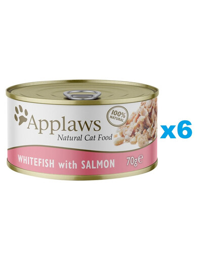 APPLAWS Cat Adult Síh a Losos ve vývaru 6x70g
