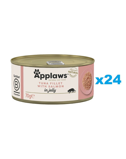 APPLAWS Cat Adult Tuna Jelly Tuňák a Losos v želé 24x70g