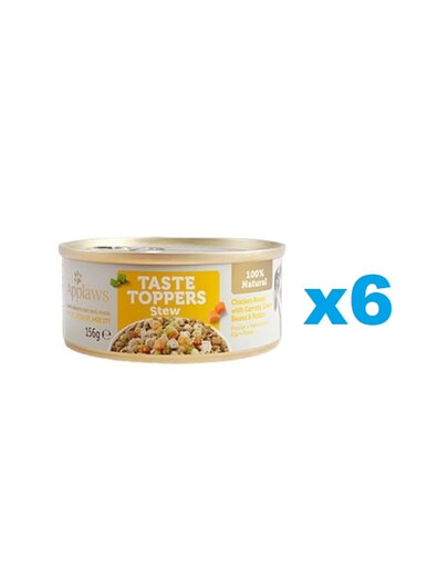 APPLAWS Taste Toppers Stev Kuře a mrkev 6x156 g