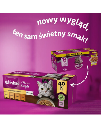 WHISKAS  Adult krmivo pro dospělé kočky v želé 40x85g