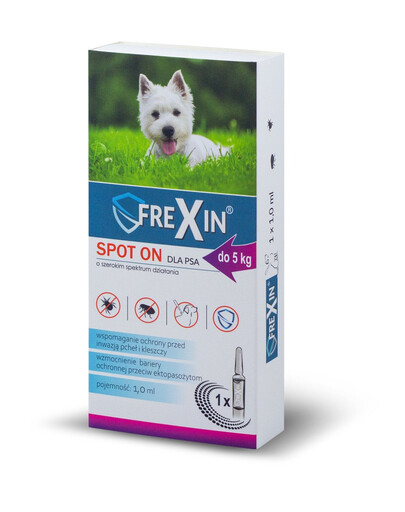 FREXIN Kapky proti ektoparazitům pro psy do 5 kg 1 ml