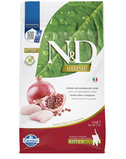 N&D Prime Cat Kitten Chicken & Pomegranate 300g
