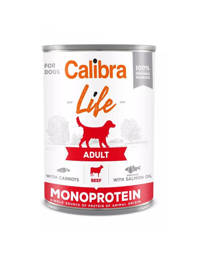Levně CALIBRA Dog Life Adult Beef with Carrots 400 g