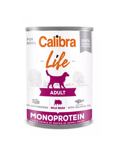 Levně CALIBRA Dog Life Adult Wild boar with Cranberries 400 g