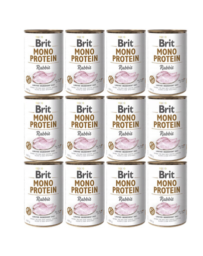 BRIT Mono Protein Rabbit 12x400 g monoproteinové krmivo pro králíky