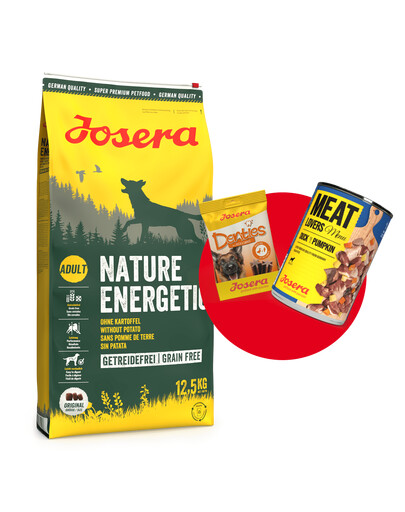 Levně JOSERA Nature Energetic 12,5kg + 1x Denties & Meat Lovers ZDARMA