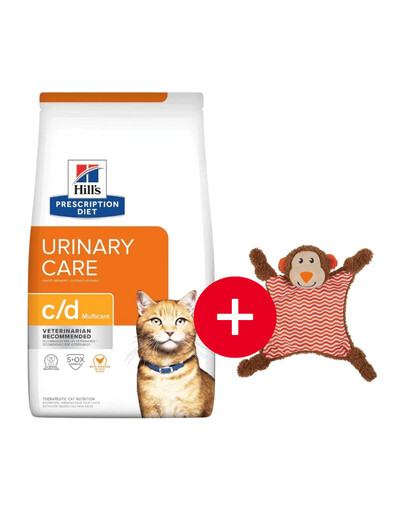 Levně HILL'S Prescription Diet Feline c/d Multicare Urinary Stress 8 kg + hračka ZDARMA