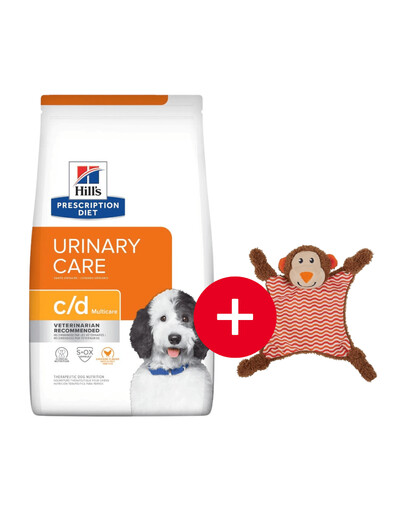 Levně HILL'S Prescription Diet Canine c/d Multicare Chicken 12 kg + hračka ZDARMA