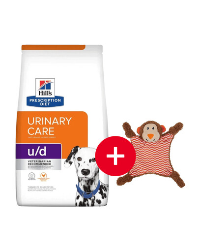 Levně HILL'S Prescription Diet Canine U/D Urinary Care 10 kg + hračka ZDARMA