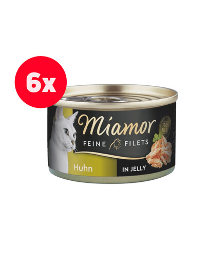 Levně MIAMOR Feline Filets Kuře v želé 6 x 100 g