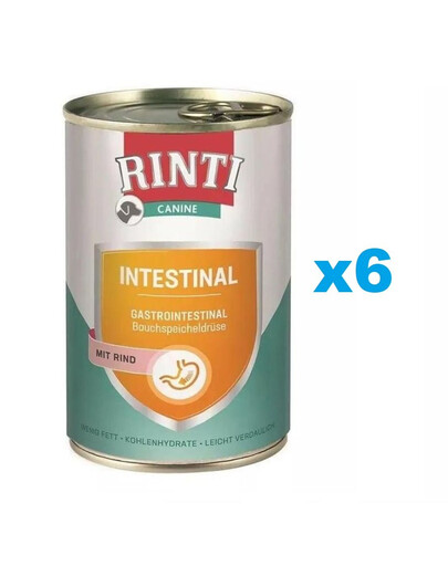 RINTI Canine Intestinal 6x 400 g hovězí konzerva pro psa