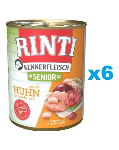 Levně RINTI Kennerfleish Senior Chicken 6x400 g