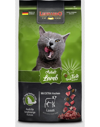 LEONARDO Adult Lamb Rice suché krmivo s jehněčím masem pro kočky 1,8 kg