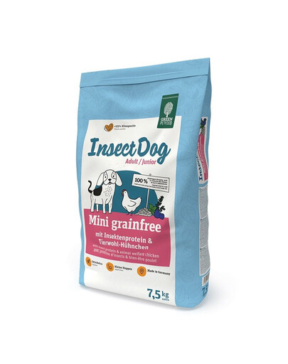 Levně GREEN PETFOOD InsectDog Mini Grainfree 7,5 kg