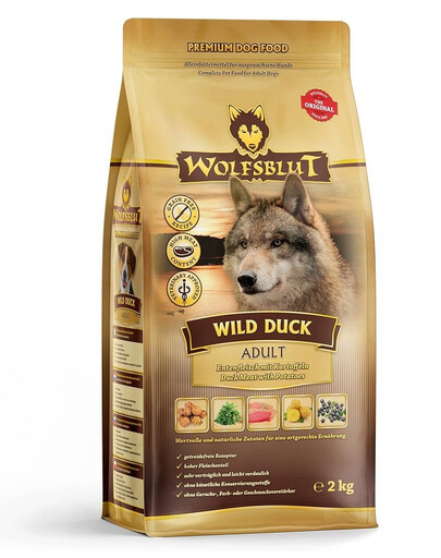 WOLFSBLUT Wild Duck Adult suché krmivo pro psy s kachnou a bramborami 12,5 kg