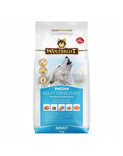 WOLFSBLUT VetLine Weight Management Dietní krmivo pro psy na kontrolu hmotnosti 12 kg