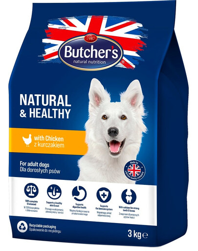 BUTCHER'S Dog Dry Blue s kuřecím masem 3 kg