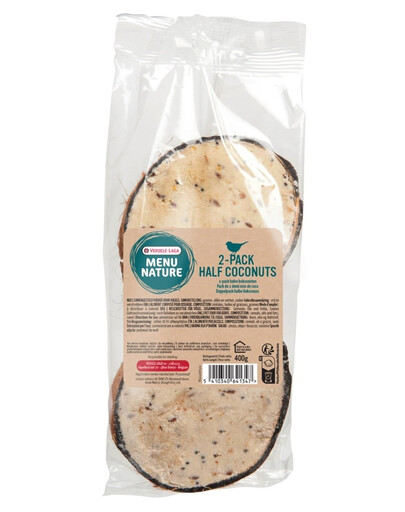 VERSELE-LAGA Menu Nature 2 půlky kokosových ořechů s tukovou náplní 400 g pro divoké ptáky