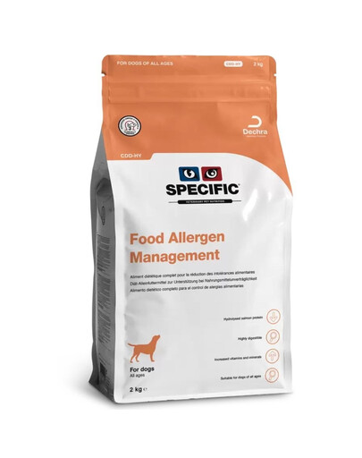 SPECIFIC Dog CDD-HY Food Allergen Management 2 kg hydrolyzované krmivo pro psy všech věkových kategorií s potravinovými alergiemi