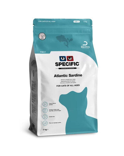 SPECIFIC Cat FQD-F Atlantic Sardine 2 kg Čerstvé krmivo ze sardinek a krilu pro kočky všech věkových kategorií