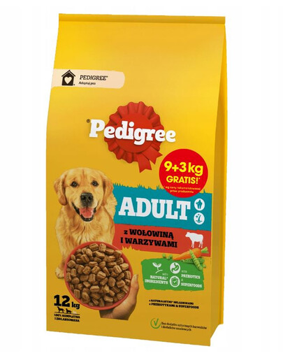 PEDIGREE Adult Large Hovězí a zelenina 9+3 kg