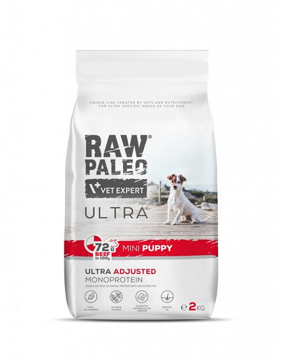 RAW PALEO Ultra Beef Mini Puppy 2kg