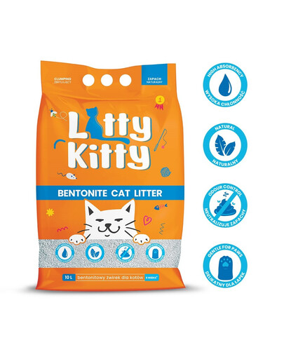 LITTY KITTY Bentonite Přírodní bentonitové stelivo 10 l (8 kg)