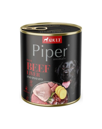 PIPER s hovězími játry a bramborami pro psy 800g