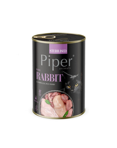 PIPER Sterilised s králíkem 400g pro sterilizované kočky
