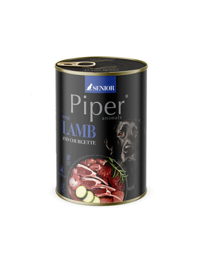 Levně PIPER Senior s jehněčím a cuketou 400g mokré krmivo pro starší psy