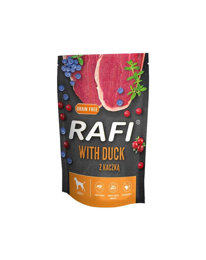 RAFI s kachnou, borůvkami a brusinkami pro psy 500 g