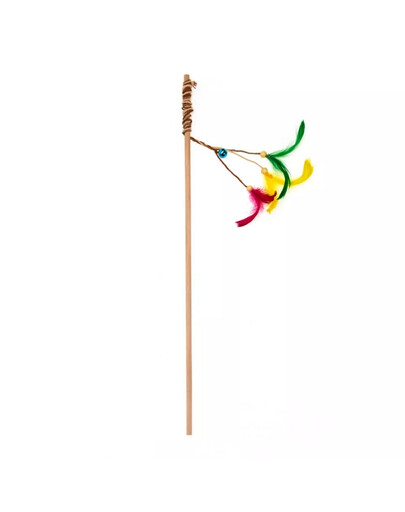 COMFY Hračka pro kočky Rybářský prut s peřím 50 cm