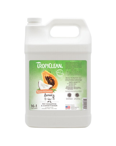 TROPICLEAN Papaya Coconut Shampoo and Conditioner 3.8L