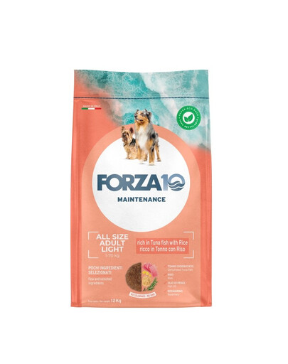 Levně FORZA10 Light All Breeds Maintenance Tuna Rice pro psy s nadváhou 12 kg