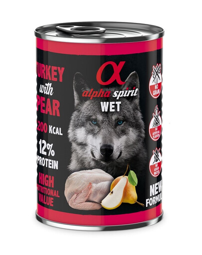 Levně ALPHA SPIRIT Turkey with Pear 400 g