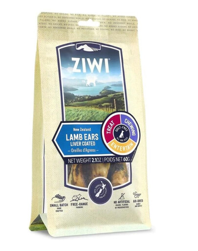 ZIWIPEAK Dog Treats psí pamlsky z jehněčích uší 60 g