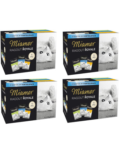 MIAMOR Ragout Royale Multibox 48 x 100 g rybí a masové příchutě v želé