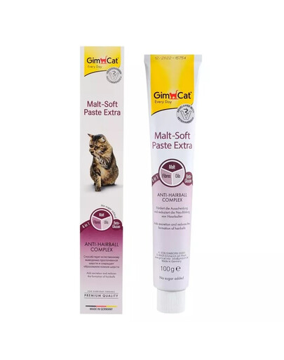GIMCAT Every Day Malt-Soft Paste Extra 100g pasta pro kočky pro vylučování spolknuté srsti