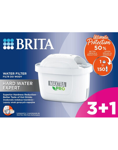 BRITA Vodní filtr MAXTRA PRO Hard Water Expert 3+1 (4 ks)